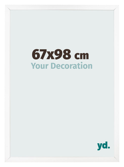 Fotolijst 67x98 cm Wit Mat MDF Bologna Voorzijde Maat | Yourdecoration.nl