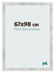 Fotolijst 67x98cm Aluminium Geborsteld MDF Pisa Voorzijde Maat | Yourdecoration.nl
