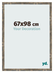 Fotolijst 67x98cm Blauw Goud Gemeleerd MDF Bologna Voorzijde Maat | Yourdecoration.nl