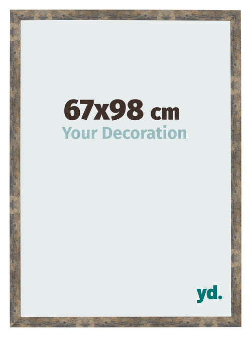 Fotolijst 67x98cm Blauw Goud Gemeleerd MDF Bologna Voorzijde Maat | Yourdecoration.nl