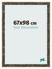 Fotolijst 67x98cm Blauw Goud Gemeleerd MDF Pisa Voorzijde Maat | Yourdecoration.nl
