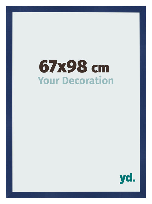 Fotolijst 67x98cm Donkerblauw Geveegd MDF Bologna Voorzijde Maat | Yourdecoration.nl