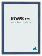 Fotolijst 67x98cm Donkerblauw Geveegd MDF Pisa Voorzijde Maat | Yourdecoration.nl