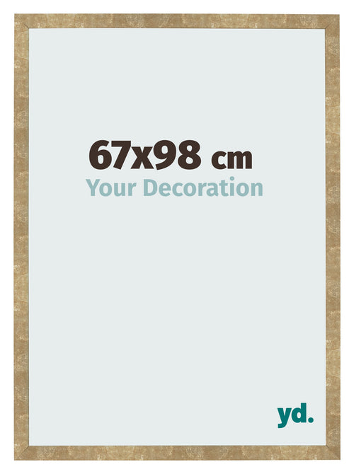 Fotolijst 67x98cm Goud Antiek MDF Bologna Voorzijde Maat | Yourdecoration.nl