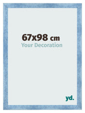 Fotolijst 67x98cm Helder Blauw Geveegd MDF Pisa Voorzijde Maat | Yourdecoration.nl