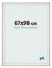 Fotolijst 67x98cm Wit Geveegd MDF Lazio Voorzijde Maat | Yourdecoration.nl