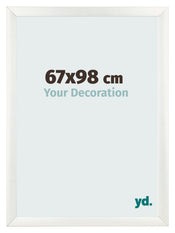 Fotolijst 67x98cm Wit Geveegd MDF Pisa Voorzijde Maat | Yourdecoration.nl