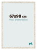 Fotolijst 67x98cm Wit Vintage MDF Bologna Voorzijde Maat | Yourdecoration.nl