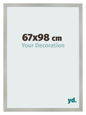 Fotolijst 67x98cm Zilver Mat MDF Bologna Voorzijde Maat | Yourdecoration.nl