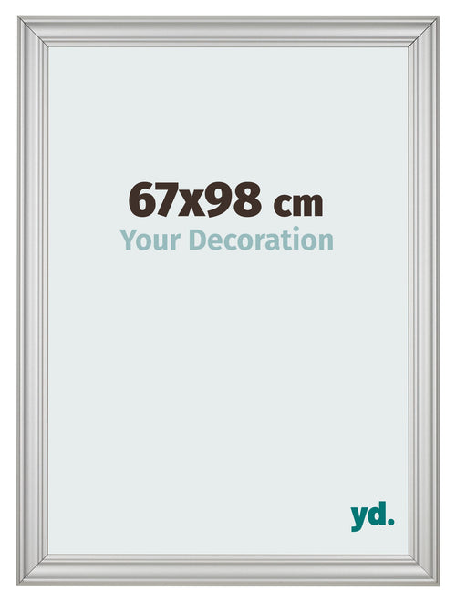 Fotolijst 67x98cm Zilver Mat MDF Lazio Voorzijde Maat | Yourdecoration.nl