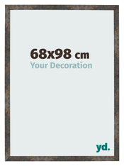 Fotolijst 68x98 cm Geoxideerd Metaal MDF Bologna Voorzijde Maat | Yourdecoration.nl
