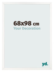 Fotolijst 68x98 cm Wit Hoogglans MDF Bologna Voorzijde Maat | Yourdecoration.nl