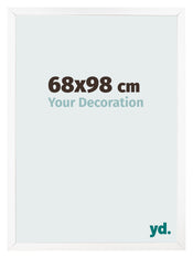 Fotolijst 68x98 cm Wit Mat MDF Bologna Voorzijde Maat | Yourdecoration.nl