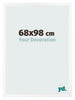 Fotolijst 68x98 cm Wit Mat MDF Bologna Voorzijde Maat | Yourdecoration.nl