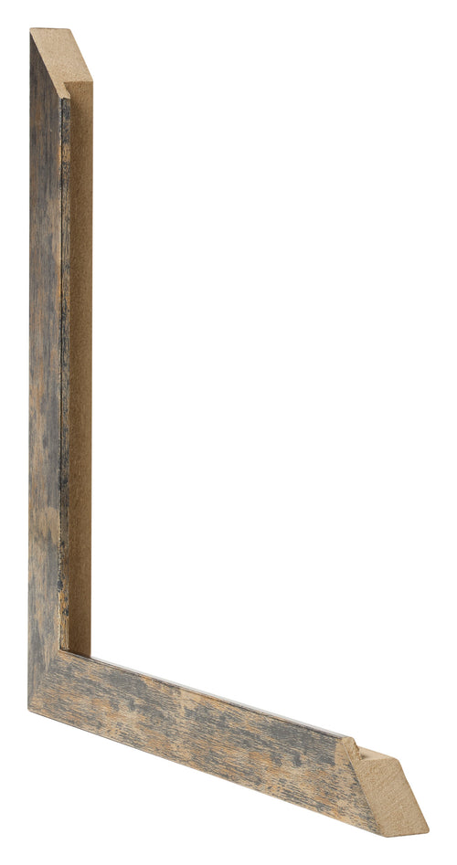 Fotolijst 68x98cm Blauw Goud Gemeleerd MDF Bologna Detail Doorsnede | Yourdecoration.nl