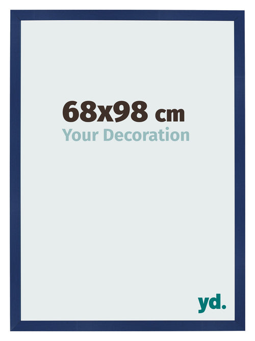 Fotolijst 68x98cm Donkerblauw Geveegd MDF Bologna Voorzijde Maat | Yourdecoration.nl