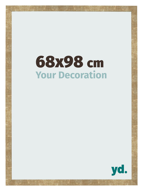 Fotolijst 68x98cm Goud Antiek MDF Bologna Voorzijde Maat | Yourdecoration.nl