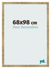 Fotolijst 68x98cm Goud Antiek MDF Bologna Voorzijde Maat | Yourdecoration.nl