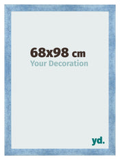 Fotolijst 68x98cm Helder Blauw Geveegd MDF Pisa Voorzijde Maat | Yourdecoration.nl