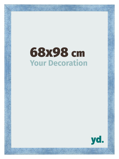 Fotolijst 68x98cm Helder Blauw Geveegd MDF Pisa Voorzijde Maat | Yourdecoration.nl