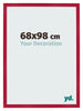Fotolijst 68x98cm Rood MDF Bologna Voorzijde Maat | Yourdecoration.nl
