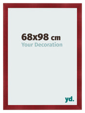 Fotolijst 68x98cm Wijnrood Geveegd MDF Pisa Voorzijde Maat | Yourdecoration.nl