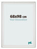 Fotolijst 68x98cm Wit Geveegd MDF Lazio Voorzijde Maat | Yourdecoration.nl