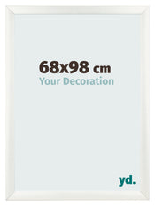 Fotolijst 68x98cm Wit Geveegd MDF Pisa Voorzijde Maat | Yourdecoration.nl