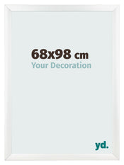 Fotolijst 68x98cm Wit Mat MDF Pisa Voorzijde Maat | Yourdecoration.nl