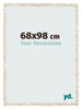 Fotolijst 68x98cm Wit Vintage MDF Bologna Voorzijde Maat | Yourdecoration.nl