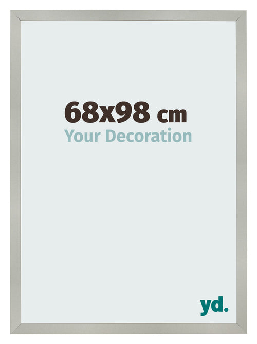 Fotolijst 68x98cm Zilver Mat MDF Bologna Voorzijde Maat | Yourdecoration.nl