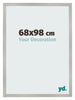Fotolijst 68x98cm Zilver Mat MDF Bologna Voorzijde Maat | Yourdecoration.nl