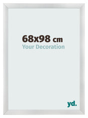 Fotolijst 68x98cm Zilver Mat MDF Pisa Voorzijde Maat | Yourdecoration.nl