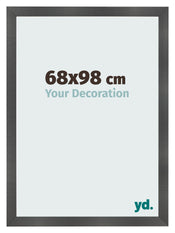 Fotolijst 68x98cm Zwart Mat MDF Pisa Voorzijde Maat | Yourdecoration.nl