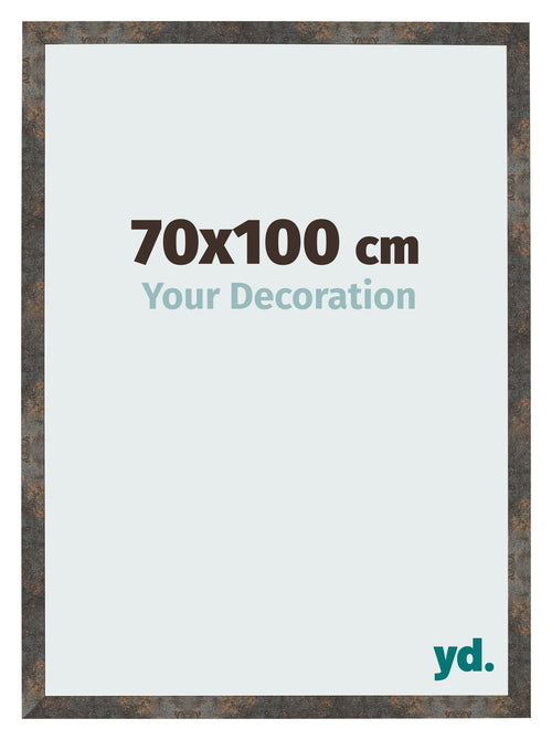 Fotolijst 70x100 cm Geoxideerd Metaal MDF Bologna Voorzijde Maat | Yourdecoration.nl