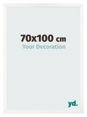 Fotolijst 70x100 cm Wit Hoogglans MDF Bologna Voorzijde Maat | Yourdecoration.nl