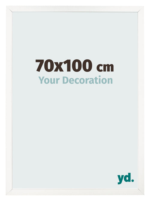 Fotolijst 70x100 cm Wit Hoogglans MDF Bologna Voorzijde Maat | Yourdecoration.nl