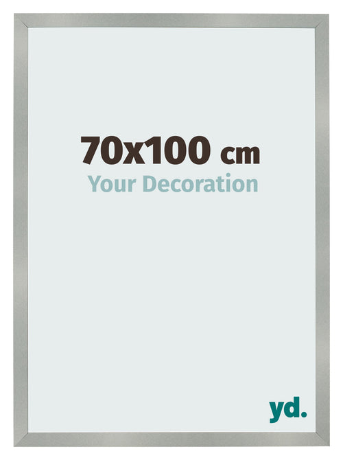 Fotolijst 70x100cm Aluminium Geborsteld MDF Bologna Voorzijde Maat | Yourdecoration.nl