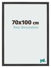 Fotolijst 70x100cm Antraciet MDF Bologna Voorzijde Maat | Yourdecoration.nl