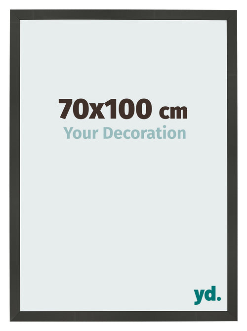 Fotolijst 70x100cm Antraciet MDF Bologna Voorzijde Maat | Yourdecoration.nl