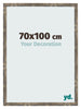 Fotolijst 70x100cm Blauw Goud Gemeleerd MDF Bologna Voorzijde Maat | Yourdecoration.nl
