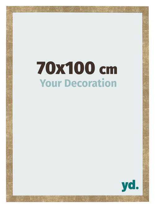 Fotolijst 70x100cm Goud Antiek MDF Bologna Voorzijde Maat | Yourdecoration.nl