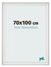 Fotolijst 70x100cm Wit Geveegd MDF Lazio Voorzijde Maat | Yourdecoration.nl