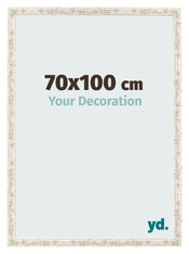 Fotolijst 70x100cm Wit Vintage MDF Bologna Voorzijde Maat | Yourdecoration.nl
