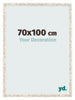 Fotolijst 70x100cm Wit Vintage MDF Bologna Voorzijde Maat | Yourdecoration.nl
