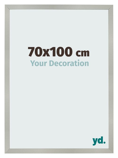 Fotolijst 70x100cm Zilver Mat MDF Bologna Voorzijde Maat | Yourdecoration.nl