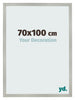 Fotolijst 70x100cm Zilver Mat MDF Bologna Voorzijde Maat | Yourdecoration.nl