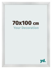 Fotolijst 70x100cm Zilver Mat MDF Pisa Voorzijde Maat | Yourdecoration.nl