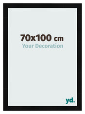 Fotolijst 70x100cm Zwart Hoogglans MDF Pisa Voorzijde Maat | Yourdecoration.nl
