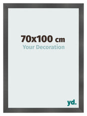 Fotolijst 70x100cm Zwart Mat MDF Pisa Voorzijde Maat | Yourdecoration.nl